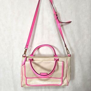 Kate Spade White Coated Canvas Large Tote Bag.